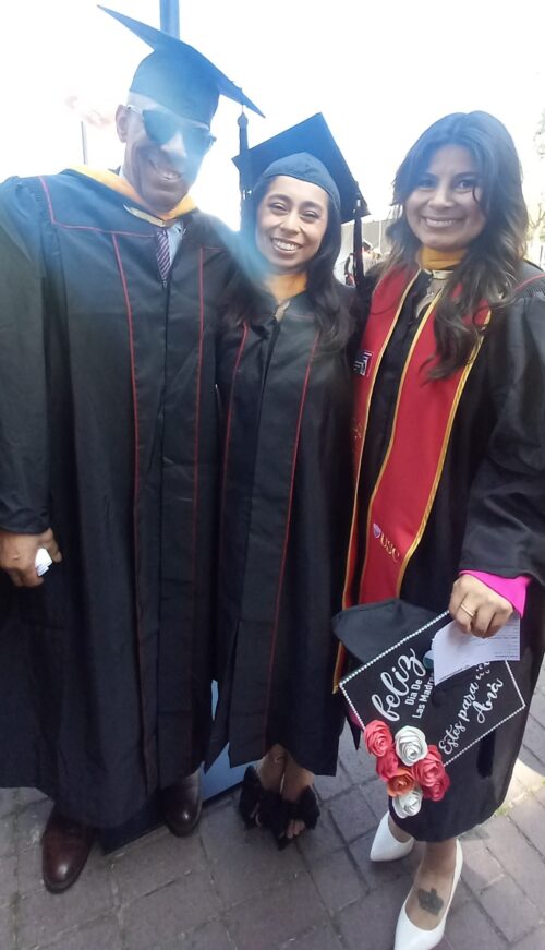 Myself (Buddy Sampson) (L) with classmates Lilibeth Orozco (C) and Crystal Quirino (R). 