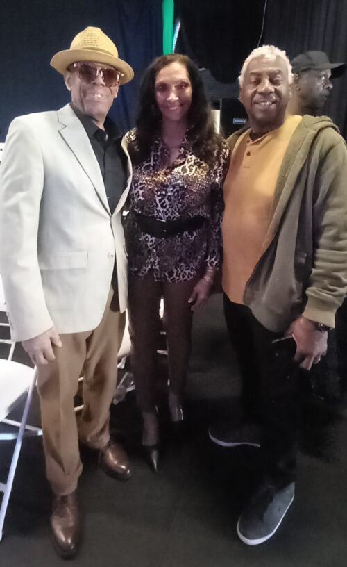 The Scoop LA Publisher Buddy Sampson (L), Kathleen Bradley-Redd and Producer/Host Michael Womble. 