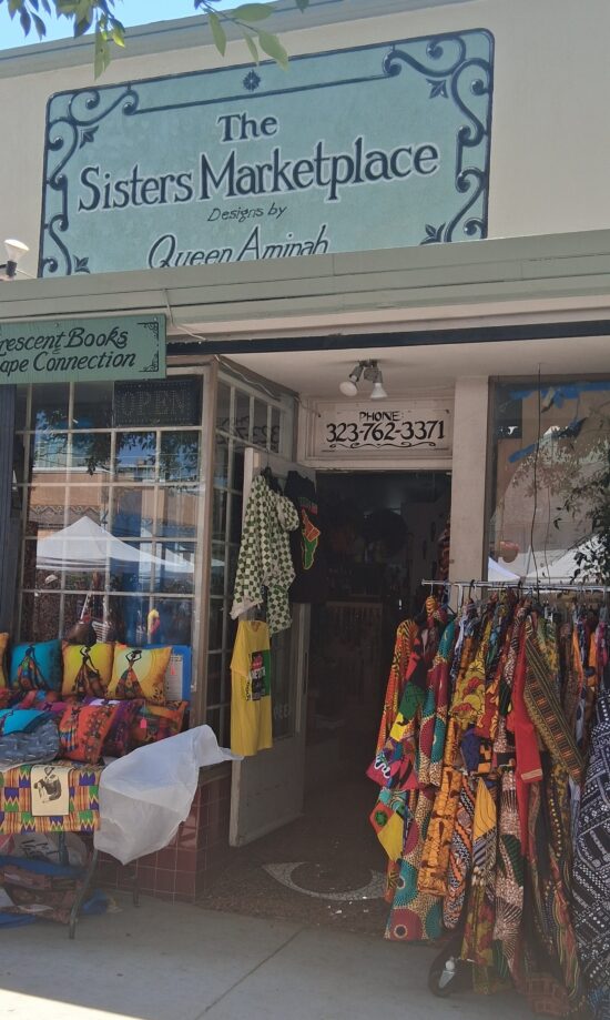 Queen Aminah's Cultural Clothing in Leimert Park. 