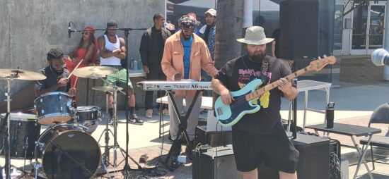 Don Sleven (Center on Keyboards). His group was masterful and one of the highlights of the Festival. 