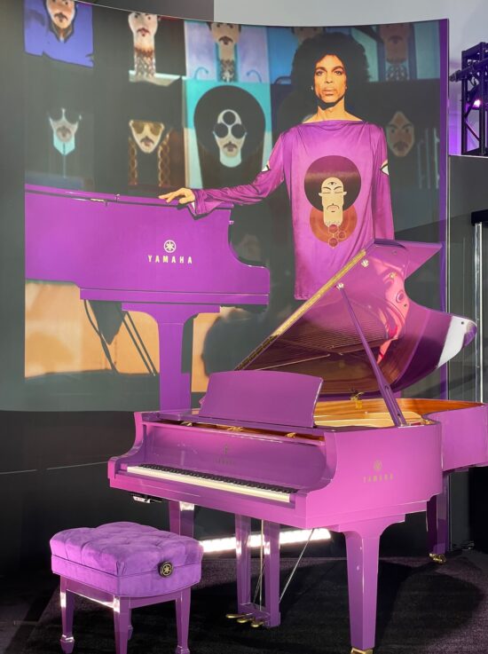 Prince's piano on display. Photo by Donnell Spencer Jr.