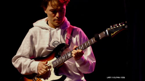 Matteo Mancuso, using Whammy Bar on a custom Yamaha Pacifica guitar. Photo by Larry Goldman. 