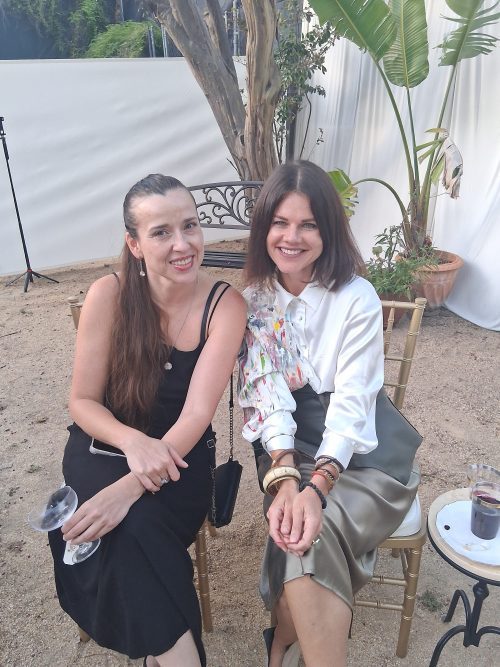 Katerina Touchon (R) and Elena Parashina (L), a singer and vocal coach.